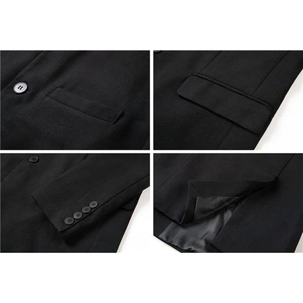 Mens  Suit Blazer Jackets Stand Collar Business Sport Coats - Picture 6 of 6